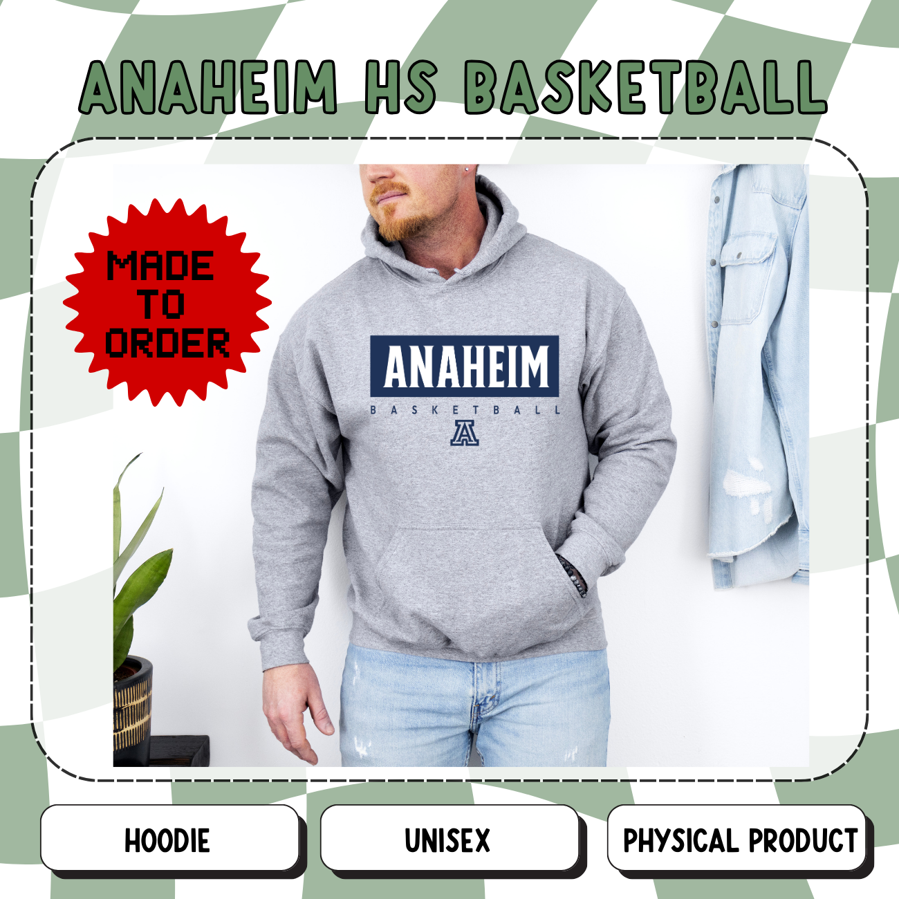 Anaheim HS Basketball Unisex Hoodie Sweater