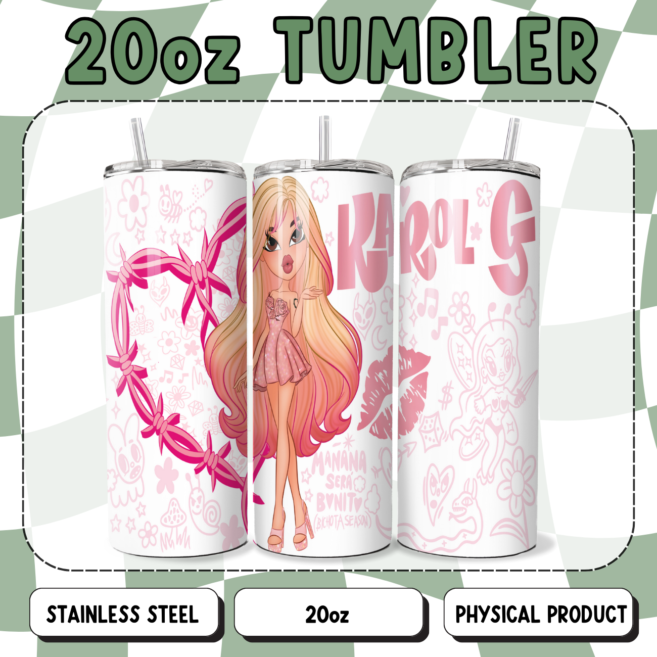 KG Bichota Doll 20oz Tumbler