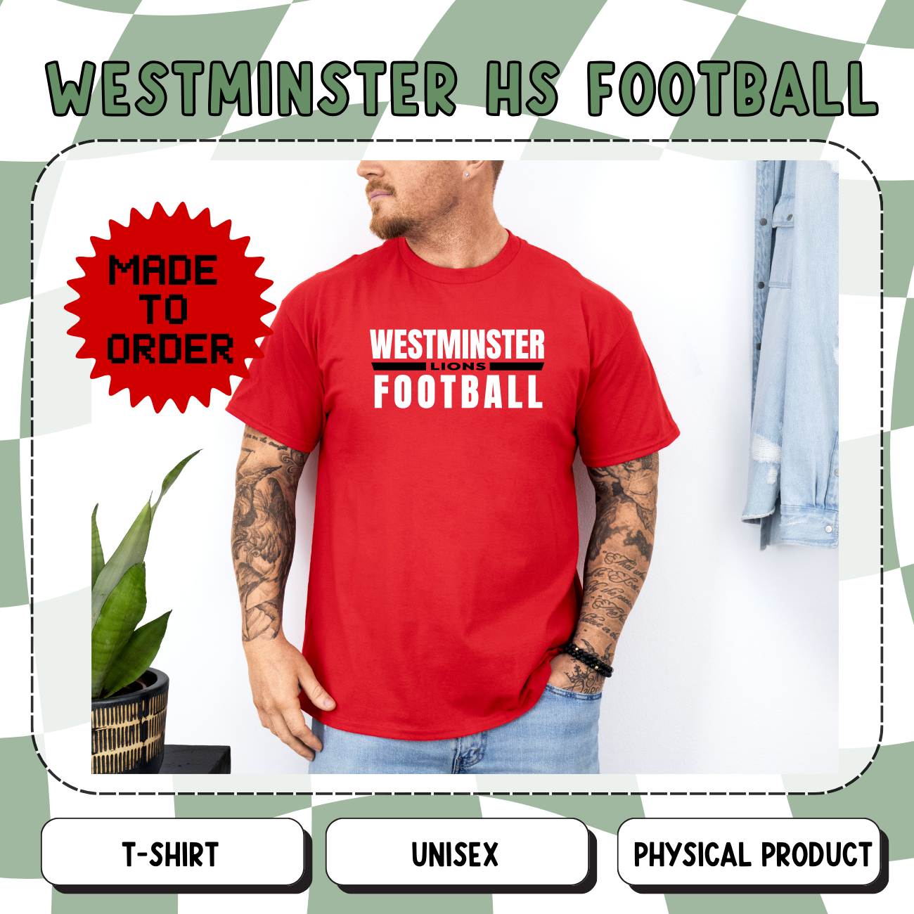 WHS Football Simple Design Unisex T-Shirt