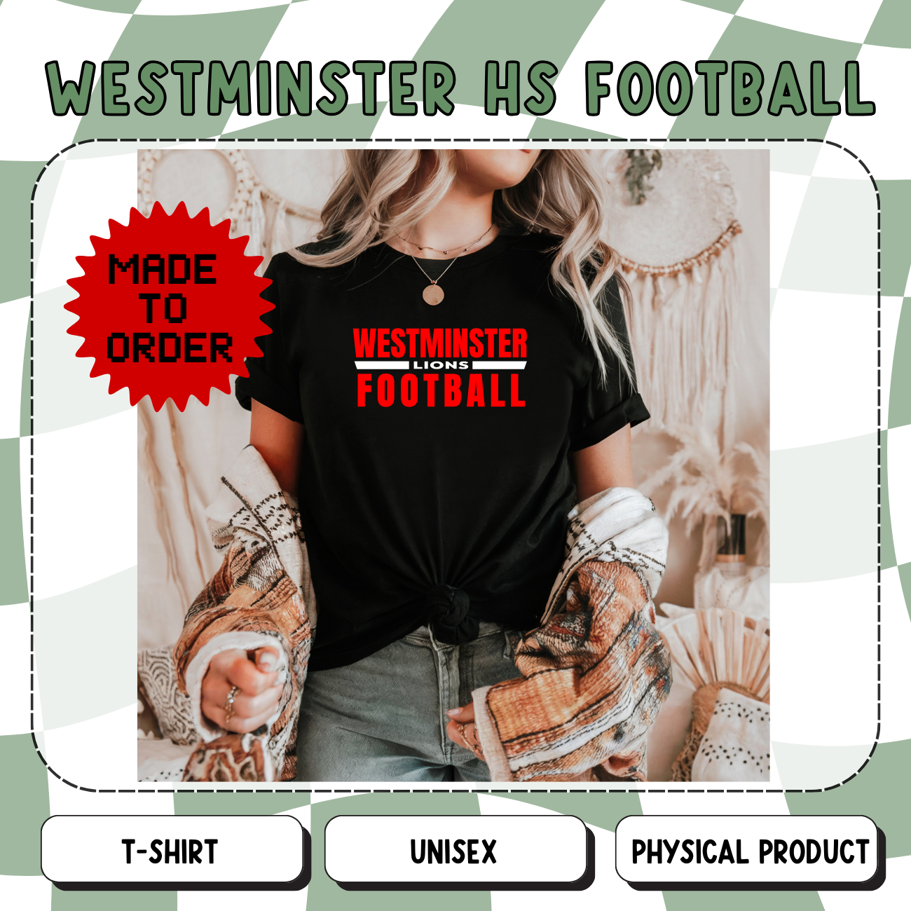 WHS Football Simple Design Unisex T-Shirt