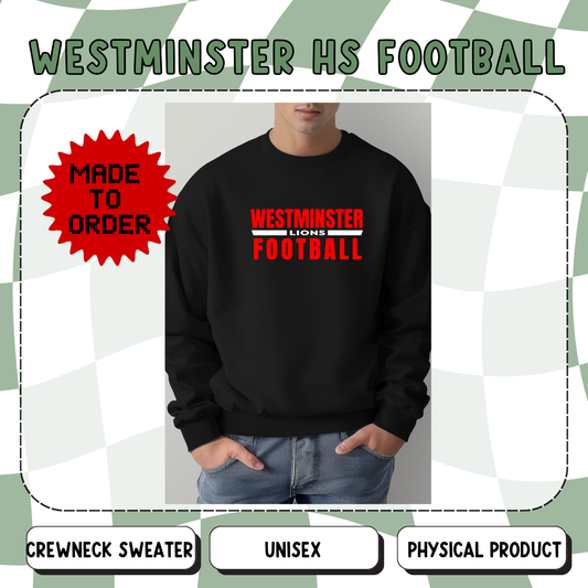 WHS Football Simple Design Unisex Crewneck Sweater