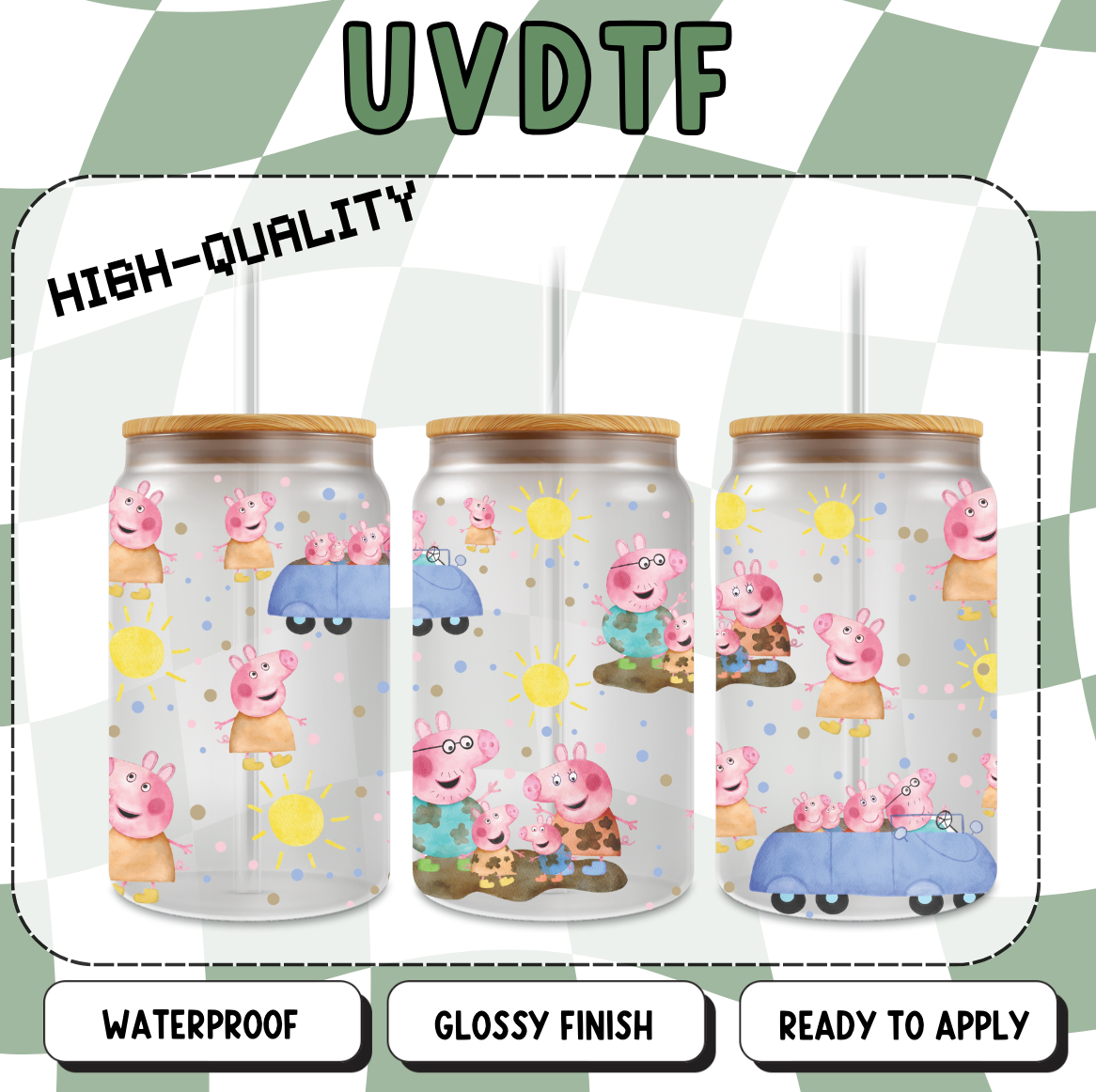 Muddy Puddles Piggies 16oz UVDTF